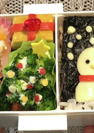 12月のキャラ弁☆雪だるま-レシピのメイン写真