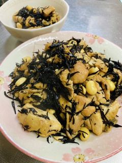 フライパンで鶏肉入りひじきの煮物-レシピのメイン写真