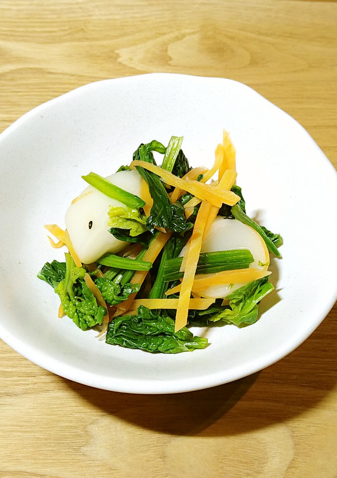 【学校給食】白玉とほうれん草のごま和え-レシピのメイン写真