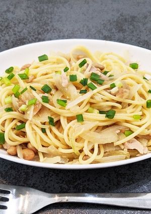 フライパン1つ！納豆とツナの和風パスタ-レシピのメイン写真