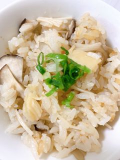 ダイエット ホタテとキノコの炊き込みご飯-レシピのメイン写真