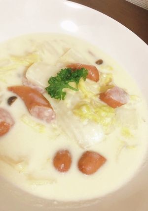 白菜とウインナーのチーズクリーム煮-レシピのメイン写真
