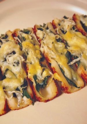 簡単おつまみ＊竹輪の大葉しらすチーズ焼き-レシピのメイン写真