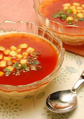 レンジでカンタン♪トマトの冷やし茶碗蒸し-レシピのメイン写真