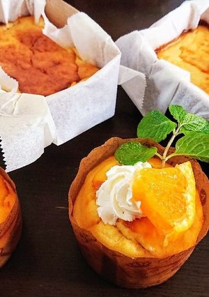 みかん色☆低糖質チーズケーキ-レシピのメイン写真