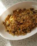 超簡単！鯖缶で和風こんにゃく米チャーハン