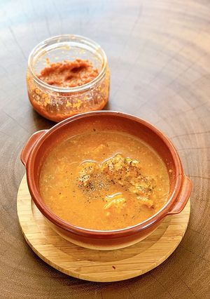 ゴマドレを使った鶏団子トマトスープ-レシピのメイン写真