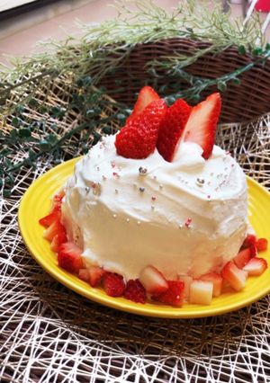 カステラで✩.*˚簡単ドームケーキ-レシピのメイン写真