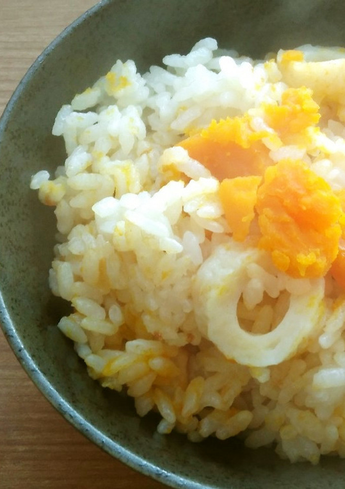 ほくほく南瓜と竹輪ご飯♪-レシピのメイン写真