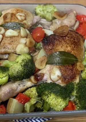 簡単で絶品ルクルーゼで作るローストチキン-レシピのメイン写真