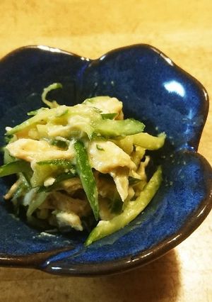 サラダチキンときゅうりの酢みそ和え-レシピのメイン写真
