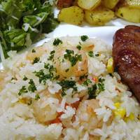 炊飯器ｄｅエビピラフ♪-レシピのメイン写真