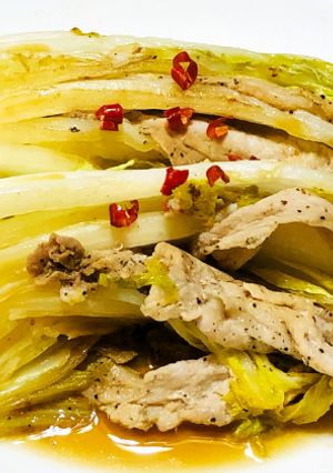 食べ応え抜群！！白菜と豚ロースのステーキ-レシピのメイン写真