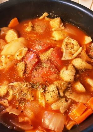 鶏皮×トマト煮 EX.-レシピのメイン写真