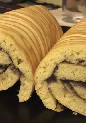 HMで作る簡単ロールケーキ風パンケーキ-レシピのメイン写真
