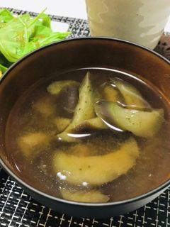 ナスしみしみ^_^ナスのお味噌汁-レシピのメイン写真