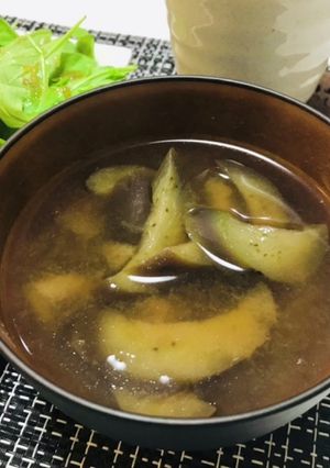 ナスしみしみ^_^ナスのお味噌汁-レシピのメイン写真