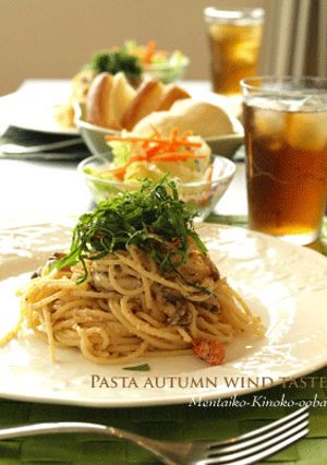 きのこと明太子のマヨパスタ-レシピのメイン写真