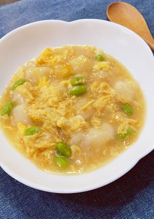 お餅消費に！もちもち卵とじ【茅乃舎だし】-レシピのメイン写真