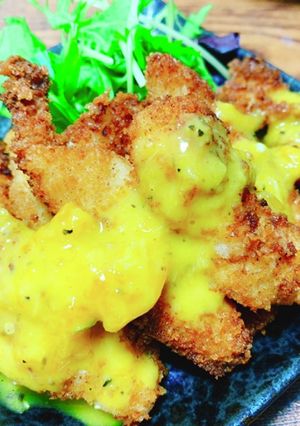 卵＆小麦粉なしのスズキフライみかんソース-レシピのメイン写真