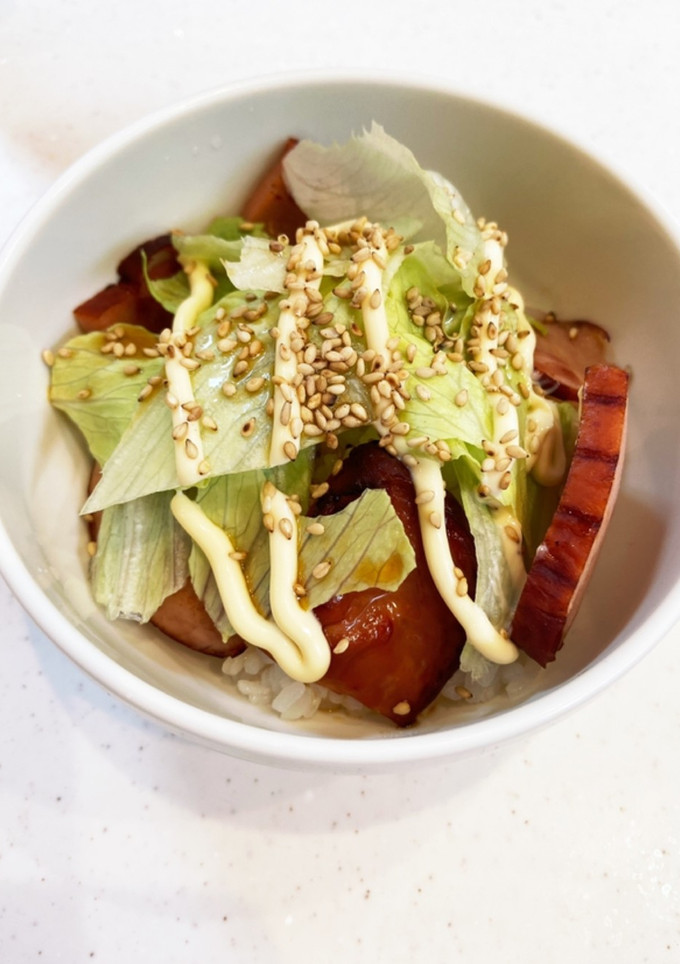 レタスと焼き豚の照り焼きマヨ丼-レシピのメイン写真
