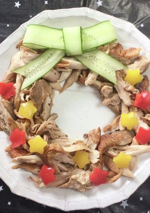 ローストチキンのリース-レシピのメイン写真