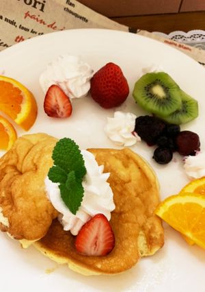 糖質オフ♪ふわふわスフレパンケーキ-レシピのメイン写真
