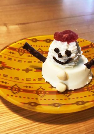 雪だるま★牛乳プリン★Xmasデザート-レシピのメイン写真