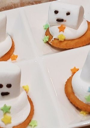 ゆきだるまクラッカー(雪だるま)-レシピのメイン写真