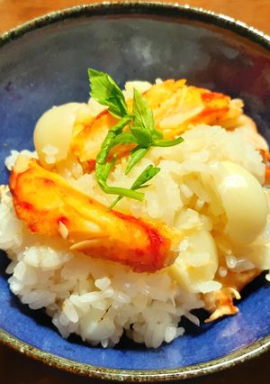 蟹とゆり根の炊き込みご飯 蟹缶で-レシピのメイン写真