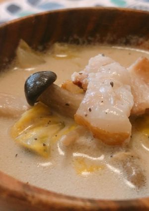 腸活♡白菜のジンジャー豆乳スープ-レシピのメイン写真