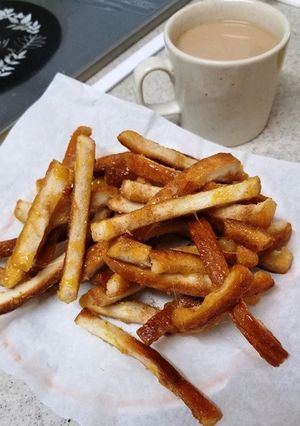 ココナッツオイルで作るパンの耳おやつ-レシピのメイン写真