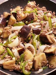 ナスとピーマンとひき肉の中華炒め-レシピのメイン写真
