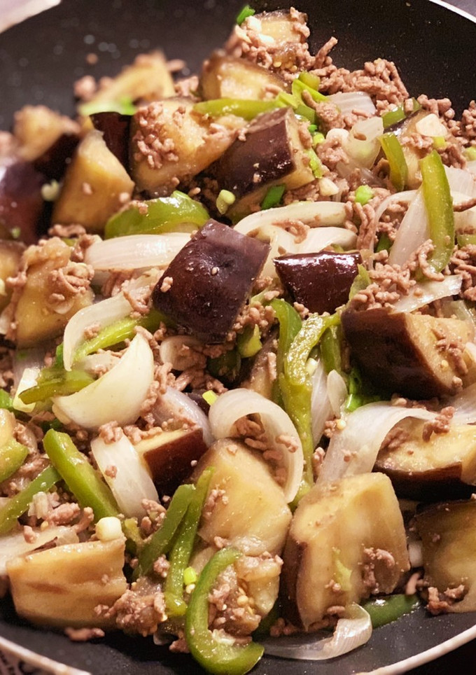 ナスとピーマンとひき肉の中華炒め-レシピのメイン写真