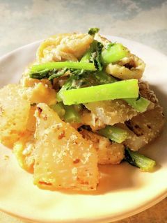 大根と大根の葉の炒め煮-レシピのメイン写真