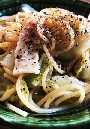 白菜とベーコンのスープパスタ-レシピのメイン写真