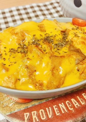 オートミールと厚揚げ、鶏キムチのグラタン-レシピのメイン写真