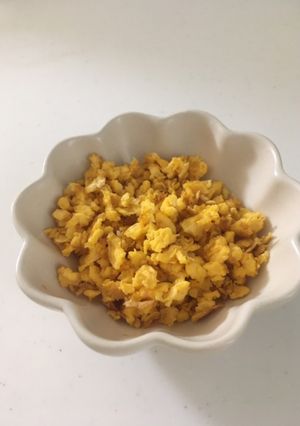 離乳食　炒り卵　泡立て器でパラパラに-レシピのメイン写真