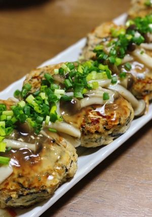 余ったひじきの煮物で豆腐ハンバーグ-レシピのメイン写真