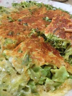 キャベツの外葉でガレット風チーズチヂミ-レシピのメイン写真