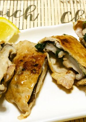 しいたけのぎゅぎゅう詰めの豚ロース巻き-レシピのメイン写真