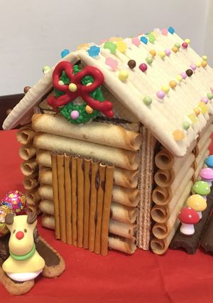 2020 クリスマス お菓子の家-レシピのメイン写真