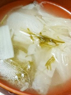 白菜と水菜の柚子塩スープ-レシピのメイン写真