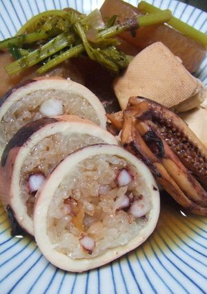 圧力鍋でイカ飯と大根とお豆腐と。-レシピのメイン写真