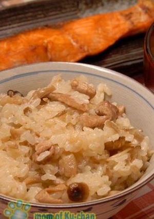 きのこと越後もち豚の炊き込みご飯-レシピのメイン写真
