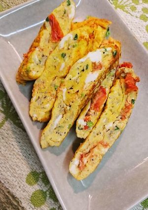 トマトしらすオムレツ-レシピのメイン写真
