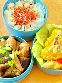 鶏ナスの煮物弁当^_^ タロの弁当80-レシピのメイン写真