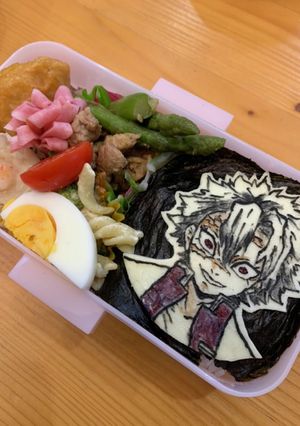 鬼滅　キャラ弁　オブアート弁　不死川実弥-レシピのメイン写真