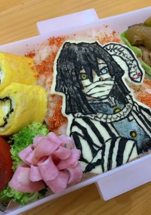 鬼滅　キャラ弁　オブアート弁　伊黒小芭内-レシピのメイン写真