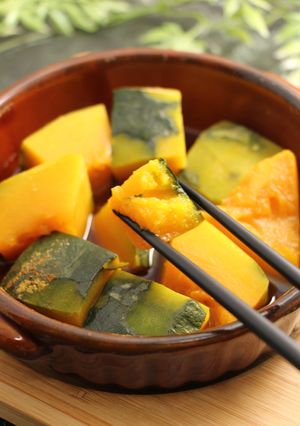 レンジで簡単6分！かぼちゃの煮物-レシピのメイン写真